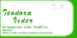 teodora vider business card